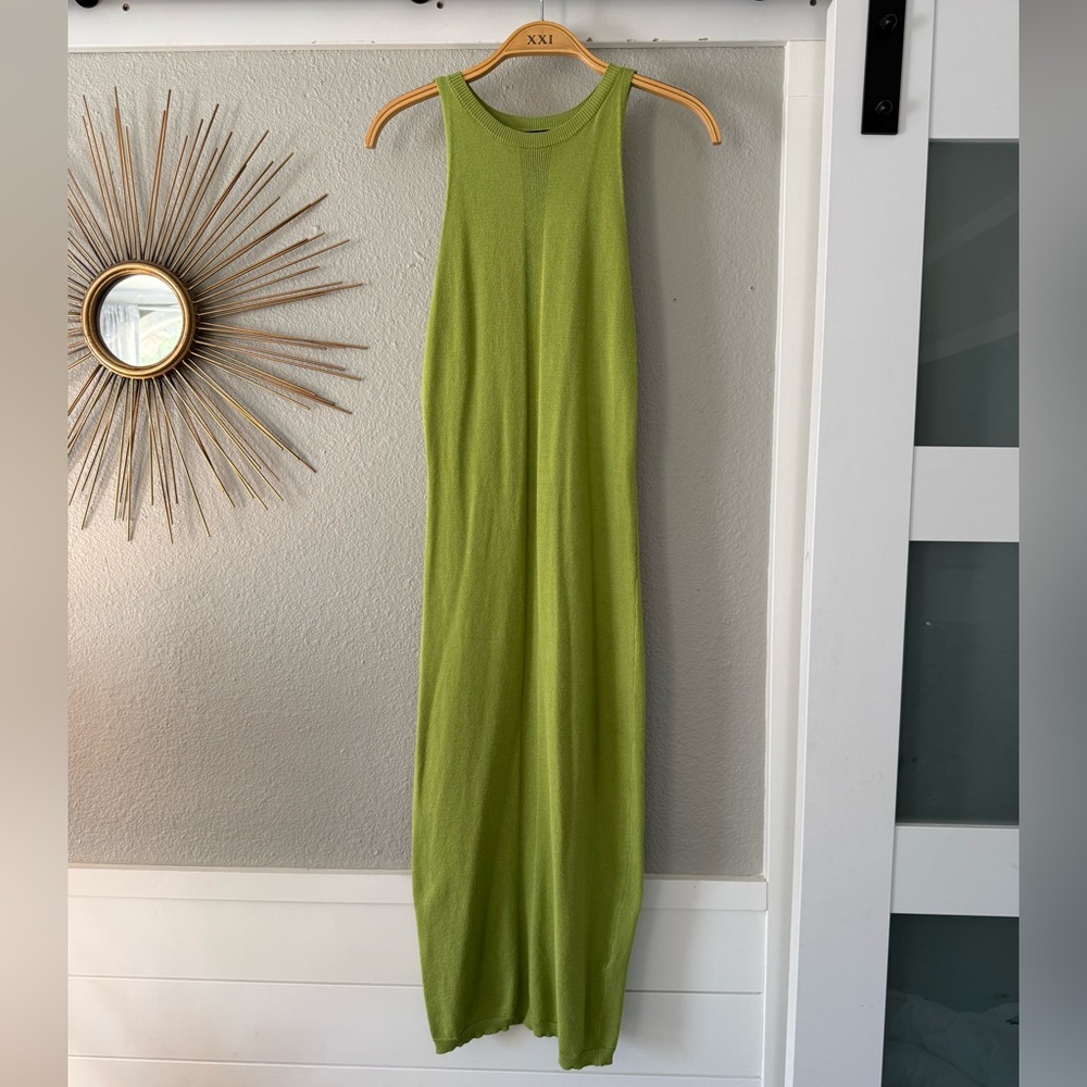 Forever 21 Olive Green Sleeveless Maxi Dress
